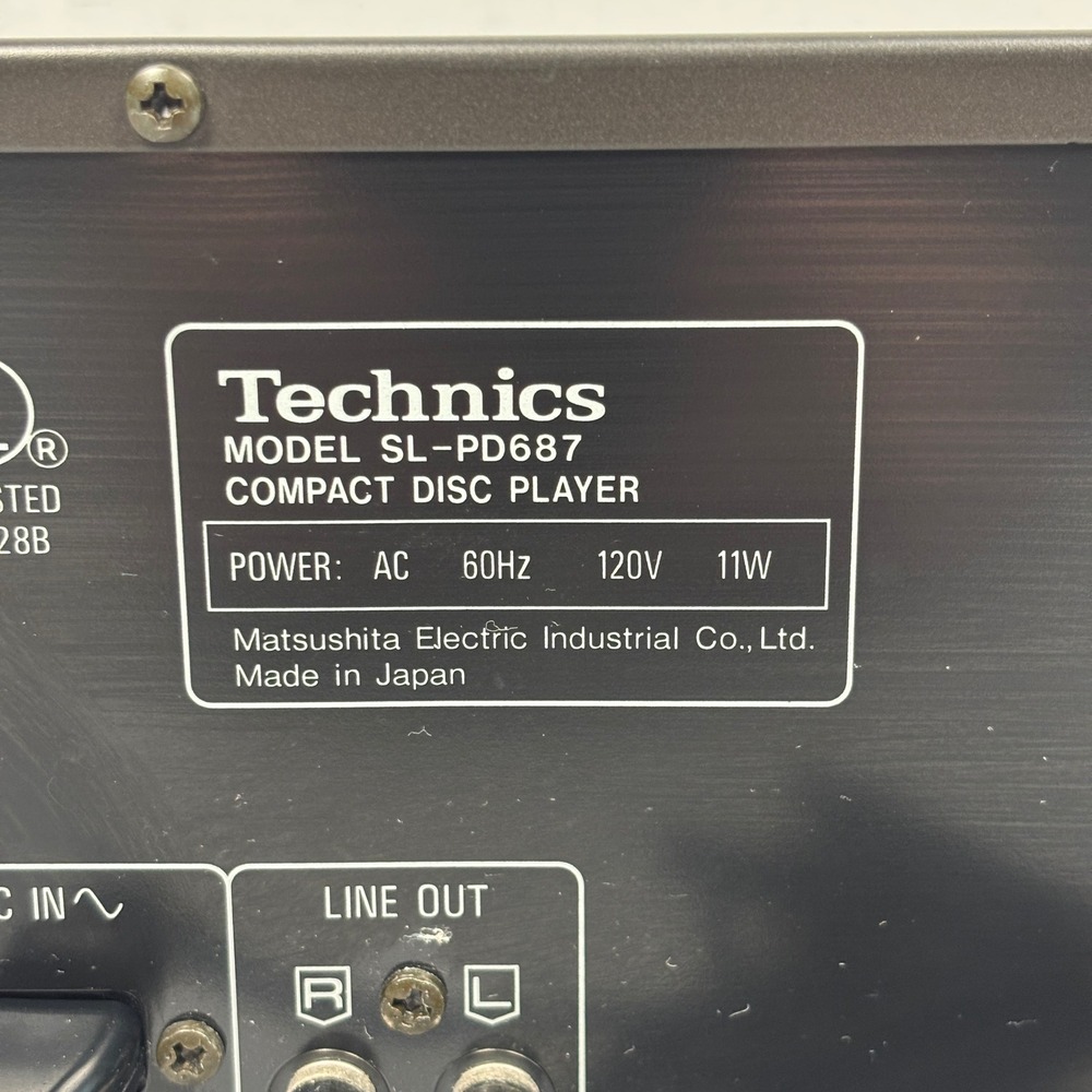 Technics SL-PD687 5-Disc Rotary Compact Disc Changer MASH Player Black No Remote - Picture 8 of 11